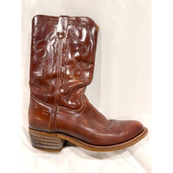 VTG Levi's Orange Tab Leather Cowboy Boots Men's 10 Country Western Texas Farm - Picture 5 of 16